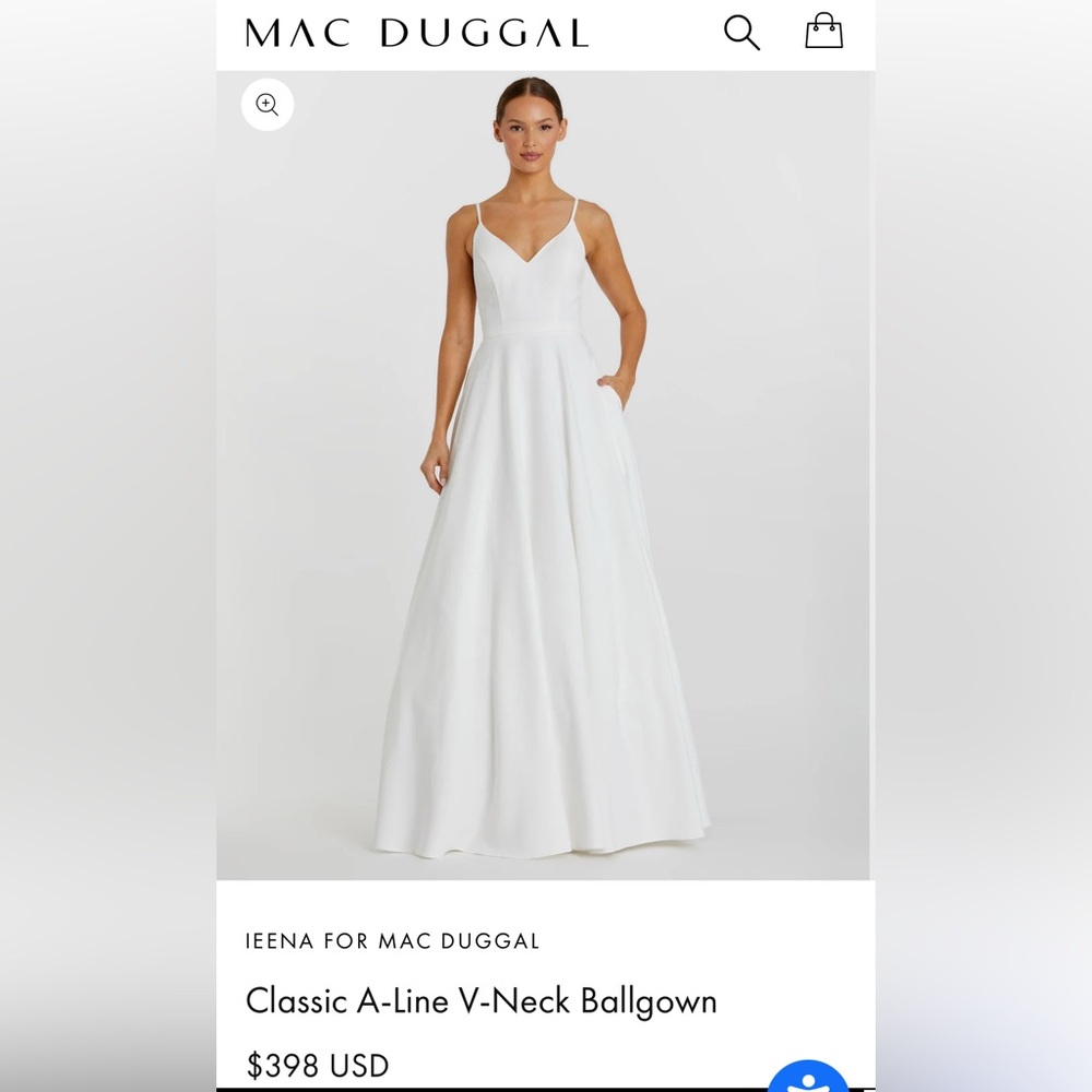 IEENA FOR MAC DUGGAL
Classic A-Line V-Neck Ballgown